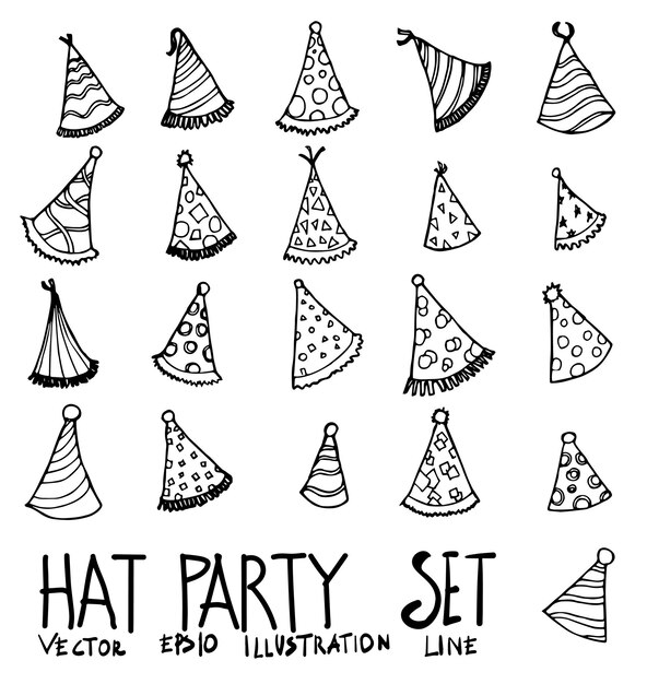 una colección de sombreros para el conjunto de la fiesta