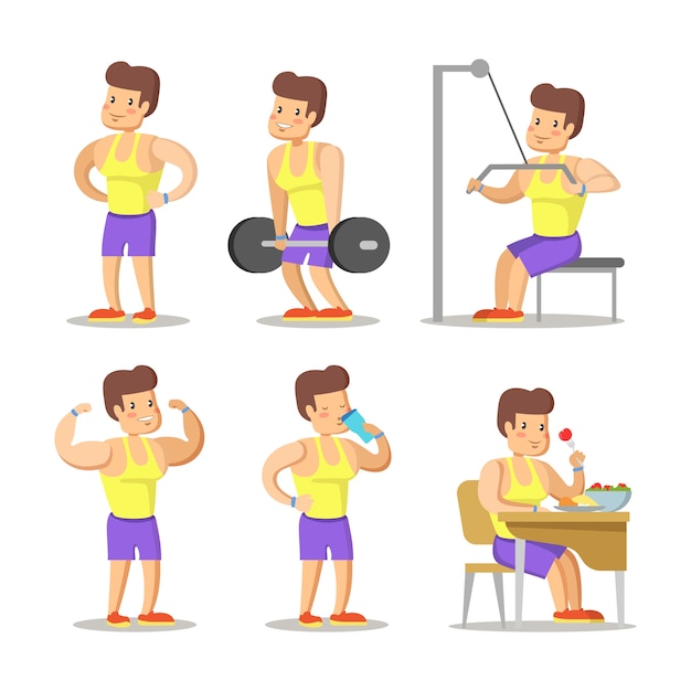 Colección Strong Man Cartoon