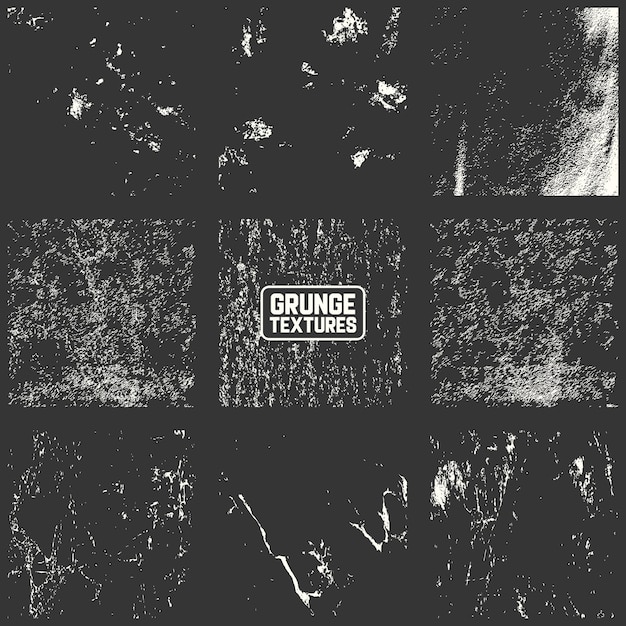 Colección de superposiciones de textura grunge