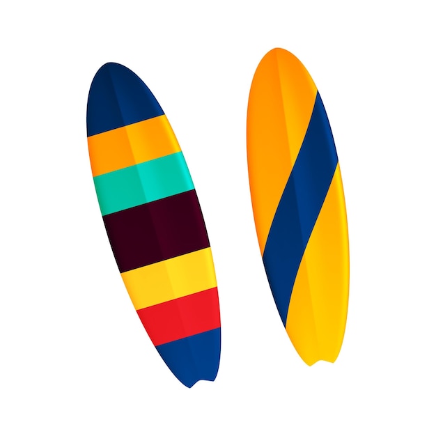 colección de tablas de surf vectoriales en estilo moderno