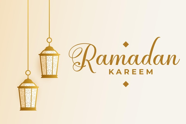 Colección de tarjetas de felicitación de estilo moderno de Ramadán Kareem con linternas