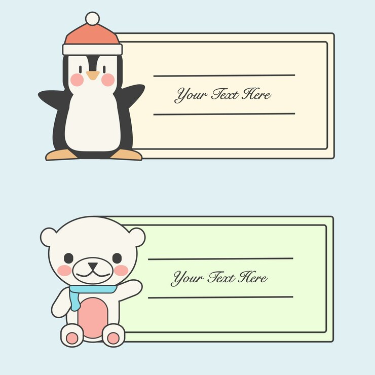 colección de tarjetas navideñas con simpáticos personajes de animales