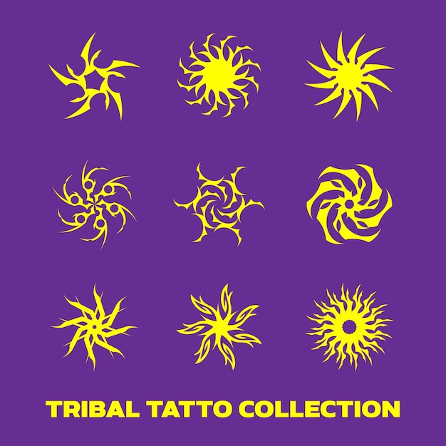 Vector colección de tatuajes tribal