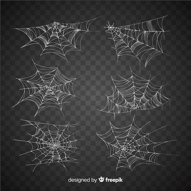 Vector colección de telarañas de halloween