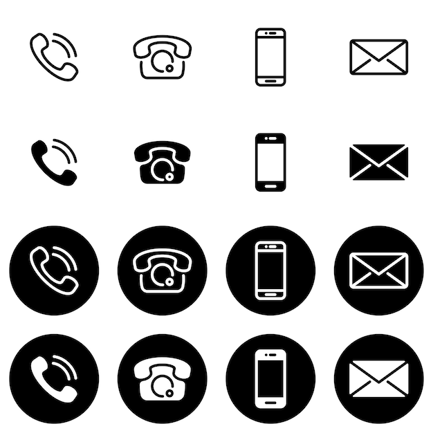 Colección de teléfonos básicos y sus funciones