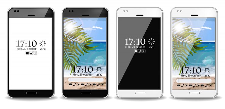 Vector colección de teléfonos móviles