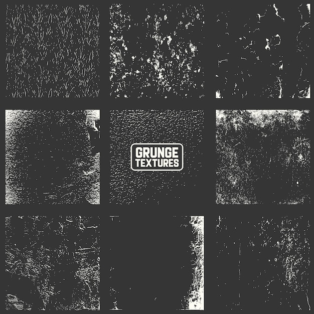 Colección de texturas Grunge para proyectos de diseño creativo