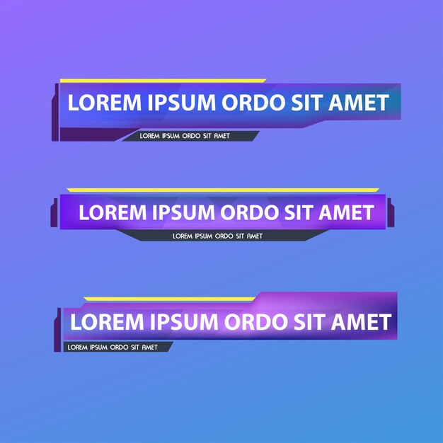 Colección de títulos de textos modernos de tercer lugar inferior