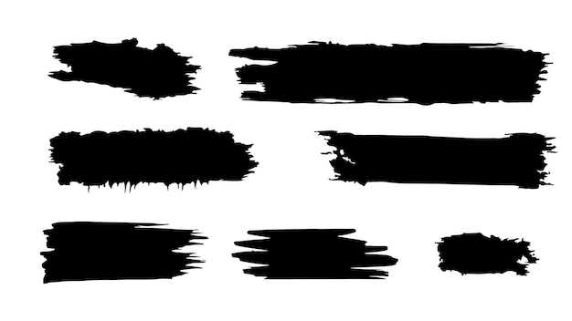 colección de trazos de pincel de tinta vectorial