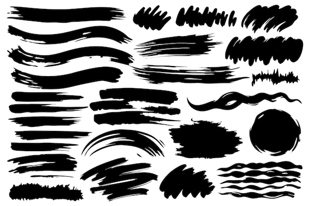 Colección de trazos de pincel de tinta