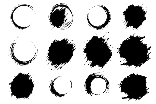 Colección de trazos de pincel de tinta