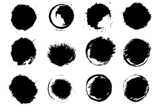 Colección de trazos de pincel de tinta