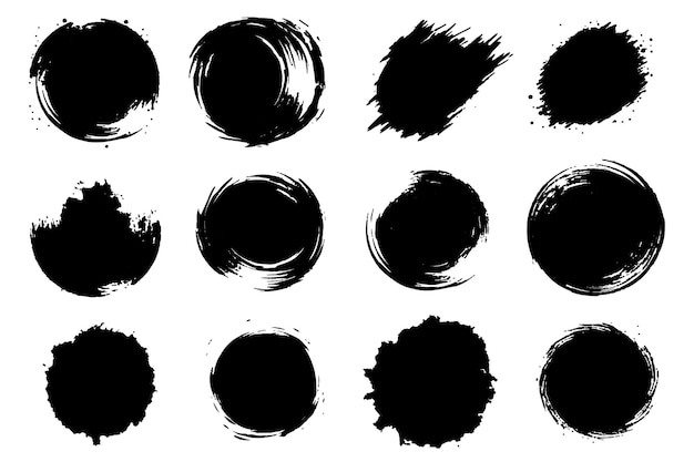 Colección de trazos de pincel de tinta