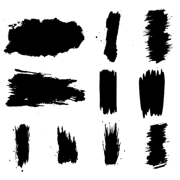 Colección de trazos de pincel de tinta