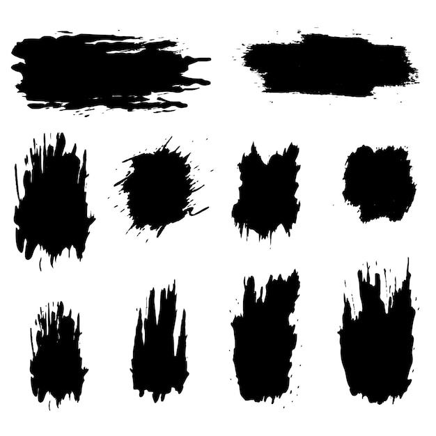 Colección de trazos de pincel de tinta