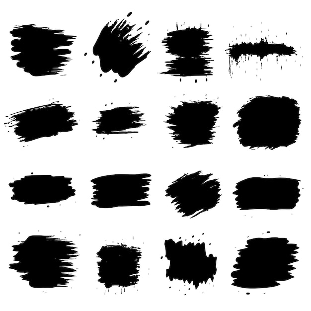 Colección de trazos de pincel de tinta