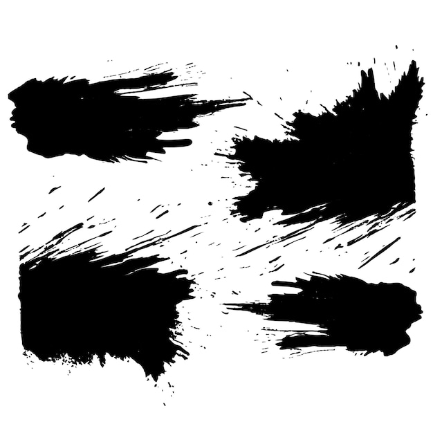 Colección de trazos de pincel de tinta