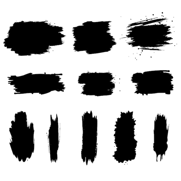 Colección de trazos de pincel de tinta