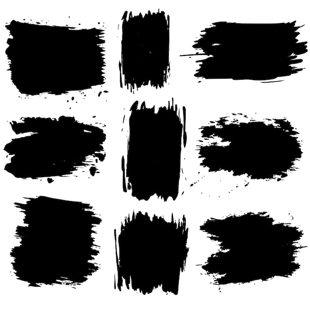 Colección de trazos de pincel de tinta