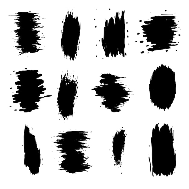 Colección de trazos de pincel de tinta