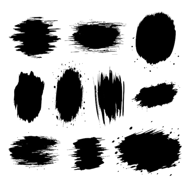 Colección de trazos de pincel de tinta
