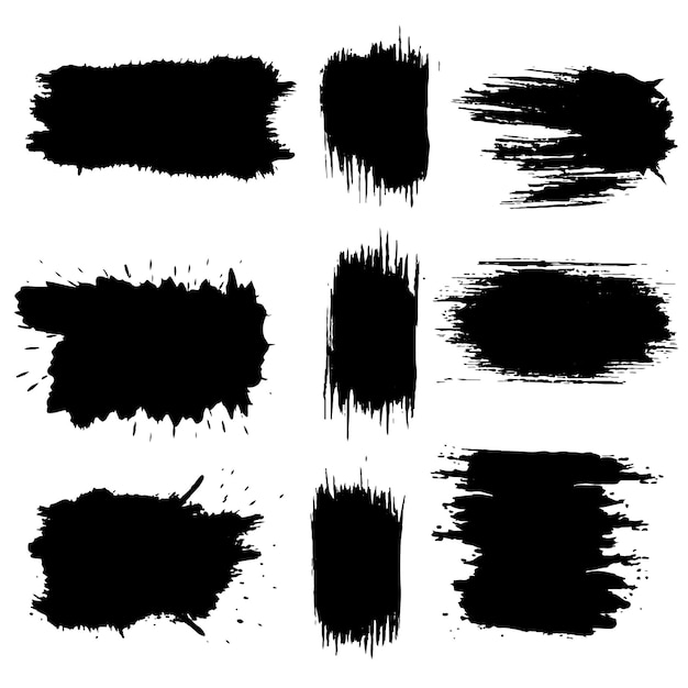 Colección de trazos de pincel de tinta