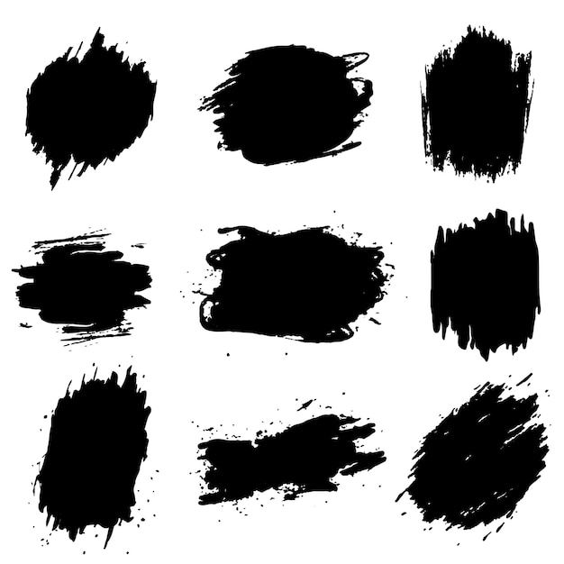 Colección de trazos de pincel de tinta