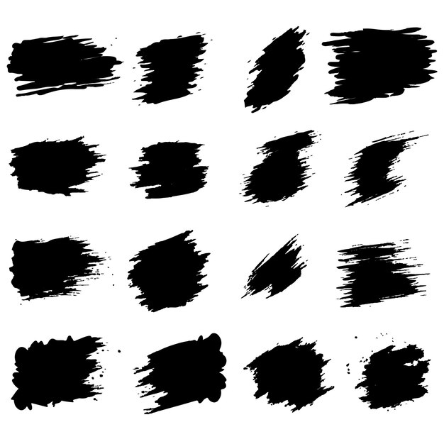 Colección de trazos de pincel de tinta