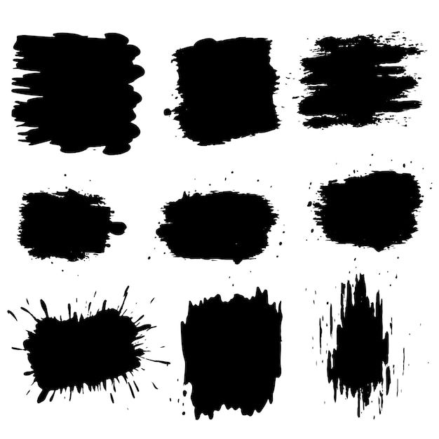 Colección de trazos de pincel de tinta