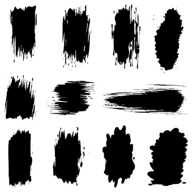 Colección de trazos de pincel de tinta