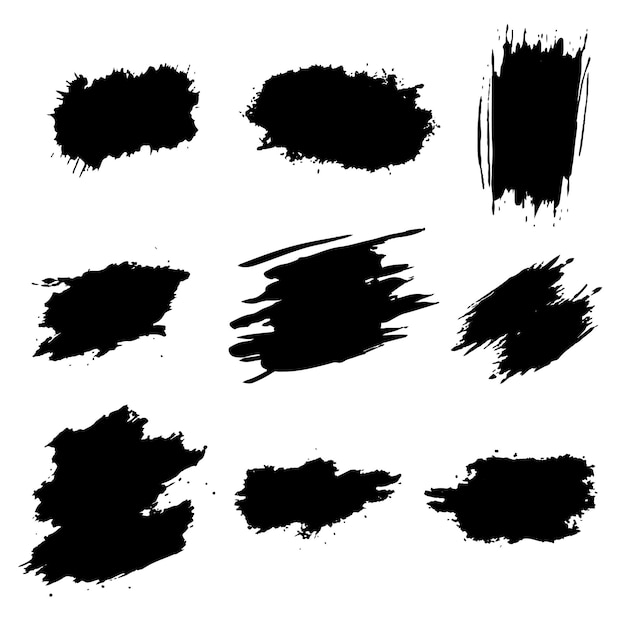 Colección de trazos de pincel de tinta