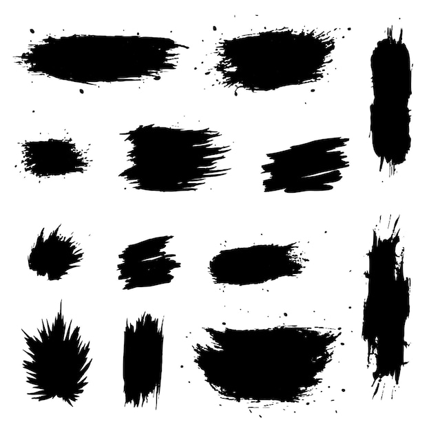 Colección de trazos de pincel de tinta