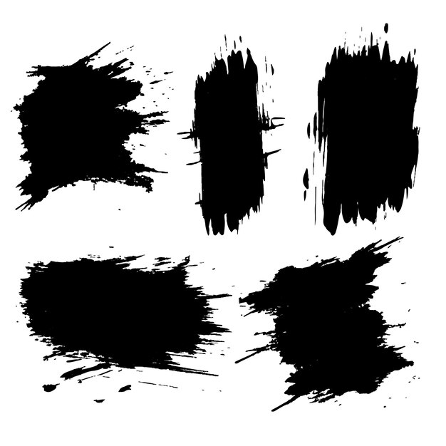 Colección de trazos de pincel de tinta