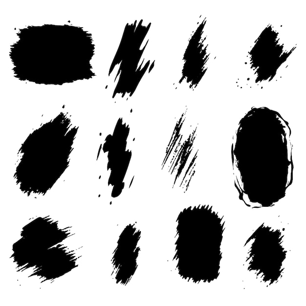 Colección de trazos de pincel de tinta