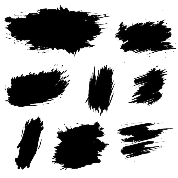 Colección de trazos de pincel de tinta