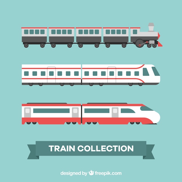 Colección de trenes modernos