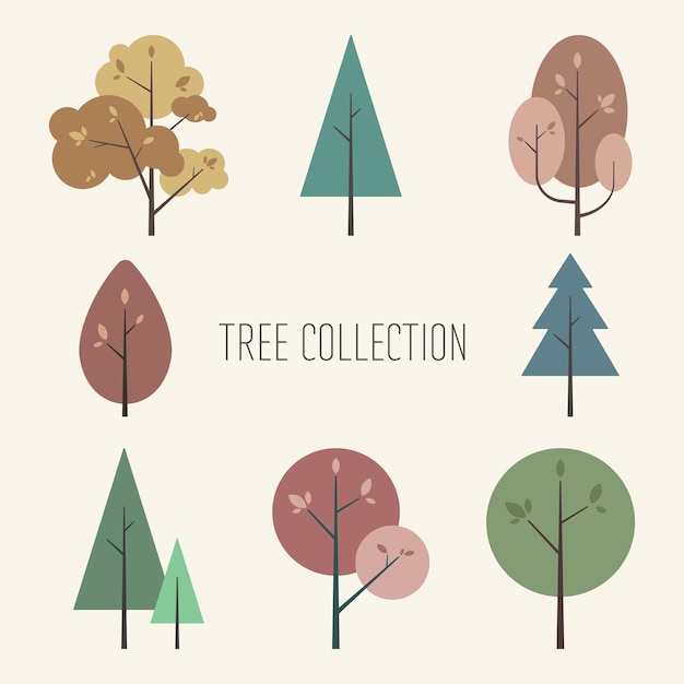 Colección de tres ilustraciones planas