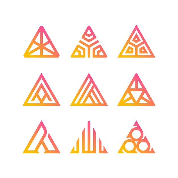 Colección triangular de logotipos