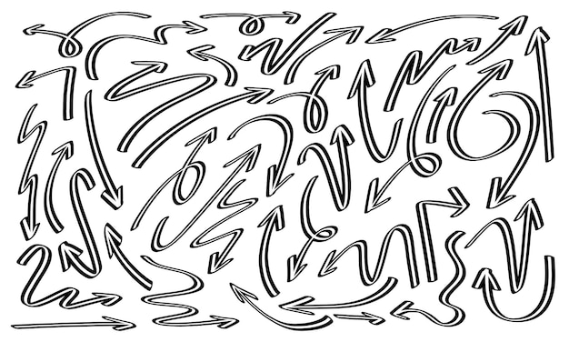 Colección única de flechas de Doodle