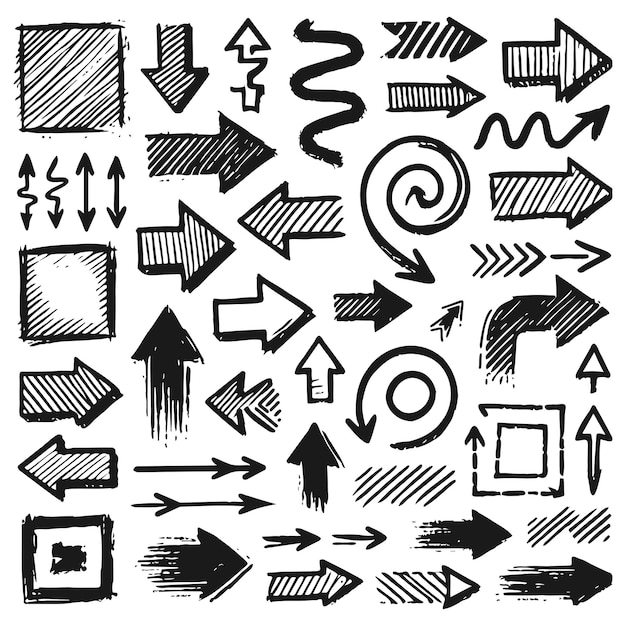 Colección única y variada de garabatos de flecha diseños modernos y contemporáneos