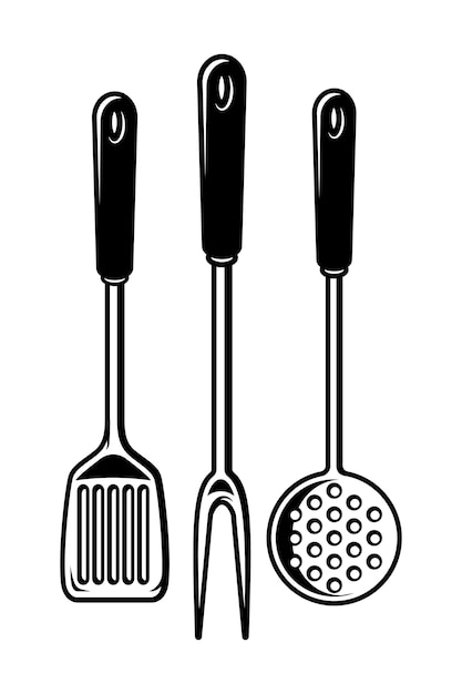 Vector colección de utensilios de cocina vintage