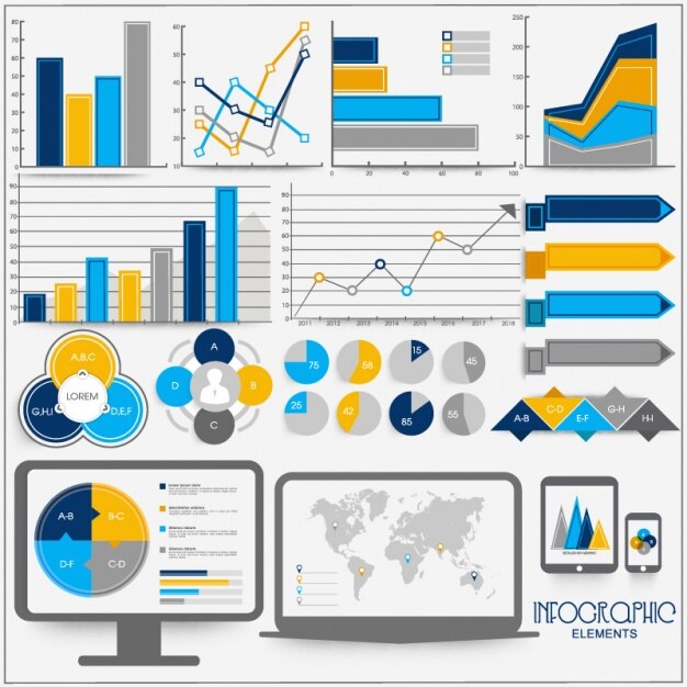 Colección útil de elementos infográficos