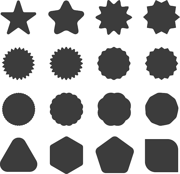 Colección de varias formas y elementos geométricos