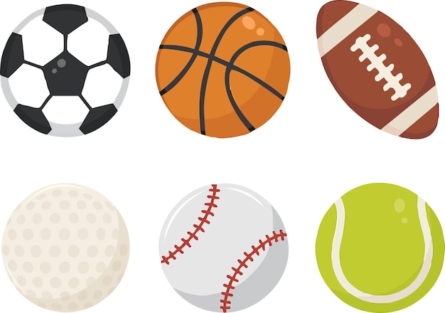 Colección de varias pelotas deportivas