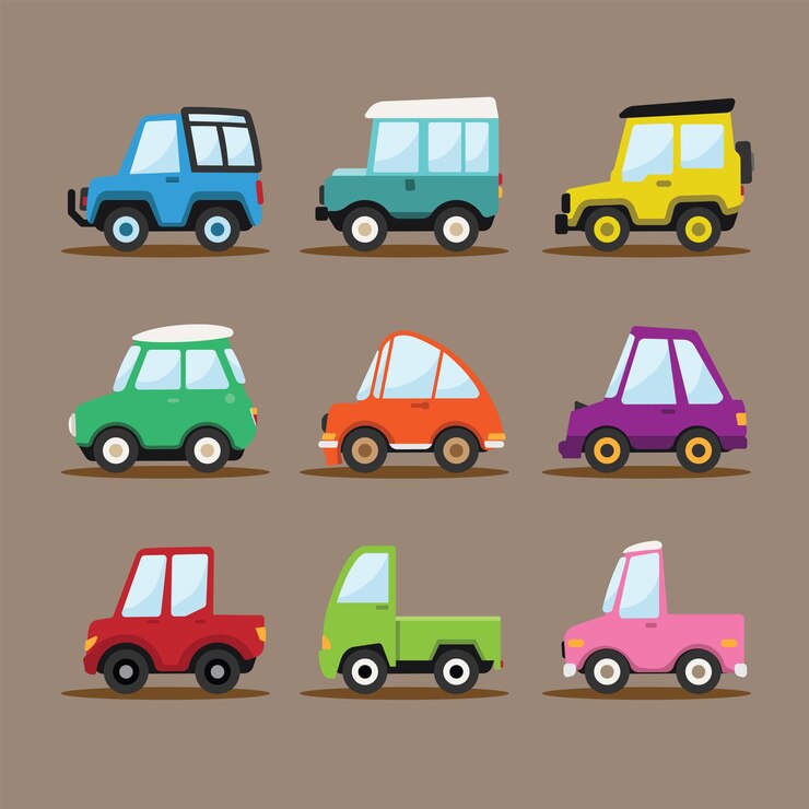 Vector colección de varios conjuntos de iconos de automóviles