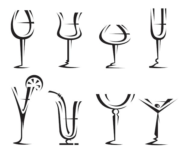 colección de vasos para beber