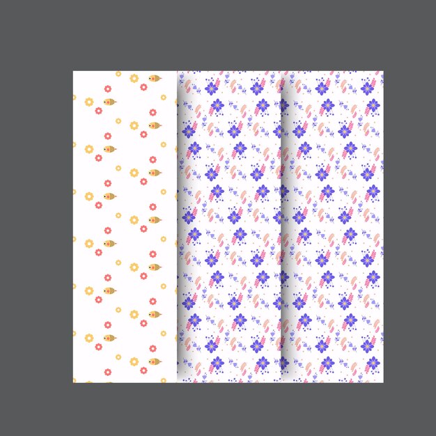 Colección de vectores brillantes con patrones de colores sin costuras diseño vintage retro de moda con fondo funky