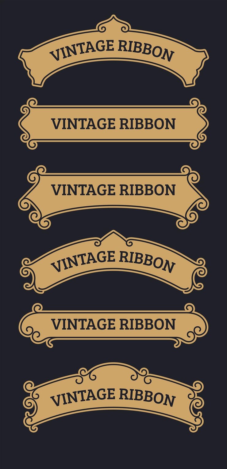 Vector colección de vectores de cinta vntage