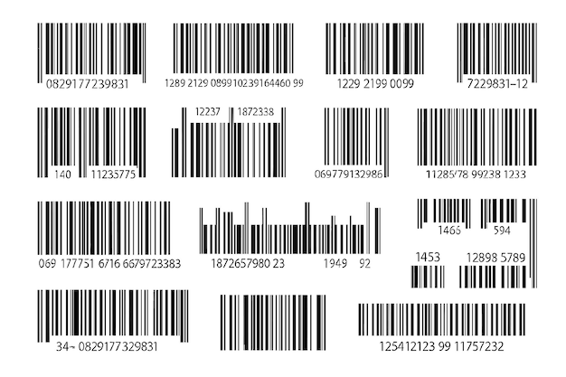 Colección de vectores de códigos de barras