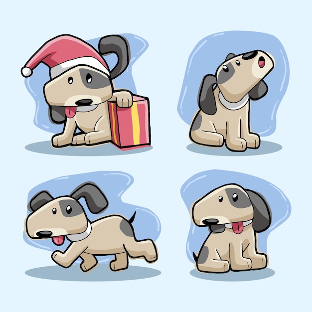 Vector colección de vectores de diseño de perro lindo